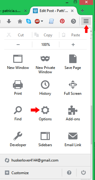 Firefox Settings Options