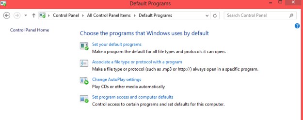 default program screen