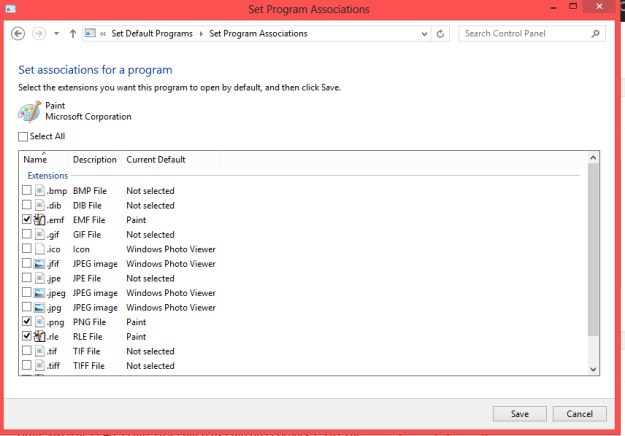 Paint Choose defaults