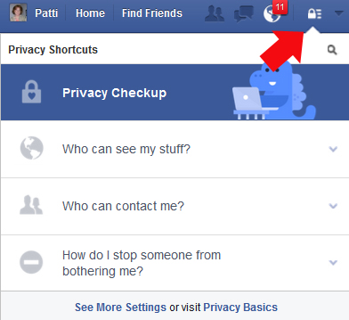Facebook privacy checkup