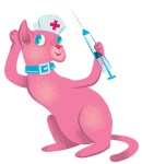 pink cat nurse